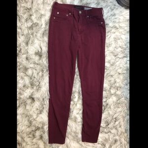 Burgundy Aeropostale jeggings